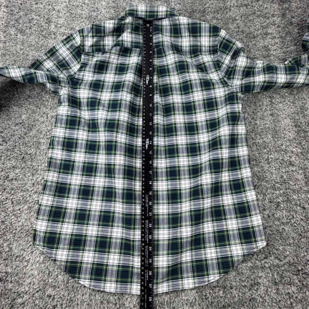 Ralph Lauren Plaid Button Down Shirt Kids Youth XL 18-20 Green Blue‎ Long Sleeve